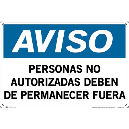 Vestil Vinyl Label Sign, 12-1/2" Height, 18-1/2" Width, Vinyl Label, Rectangle, Spanish SI-N-64-D-LB-011-S